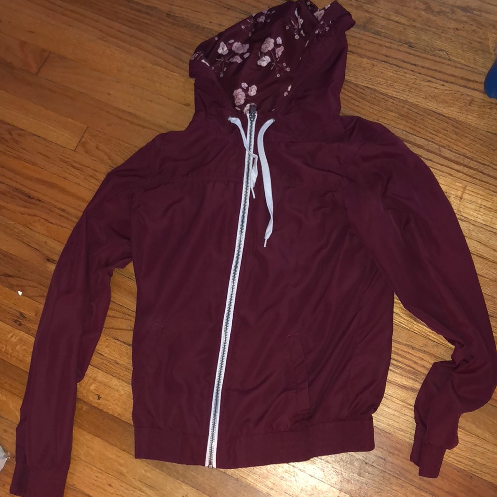 Burgundy windbreaker